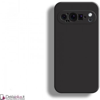 Liquid Air silikoninis juodas dėklas - su kameros apsauga (Google Pixel 9 Pro Xl)